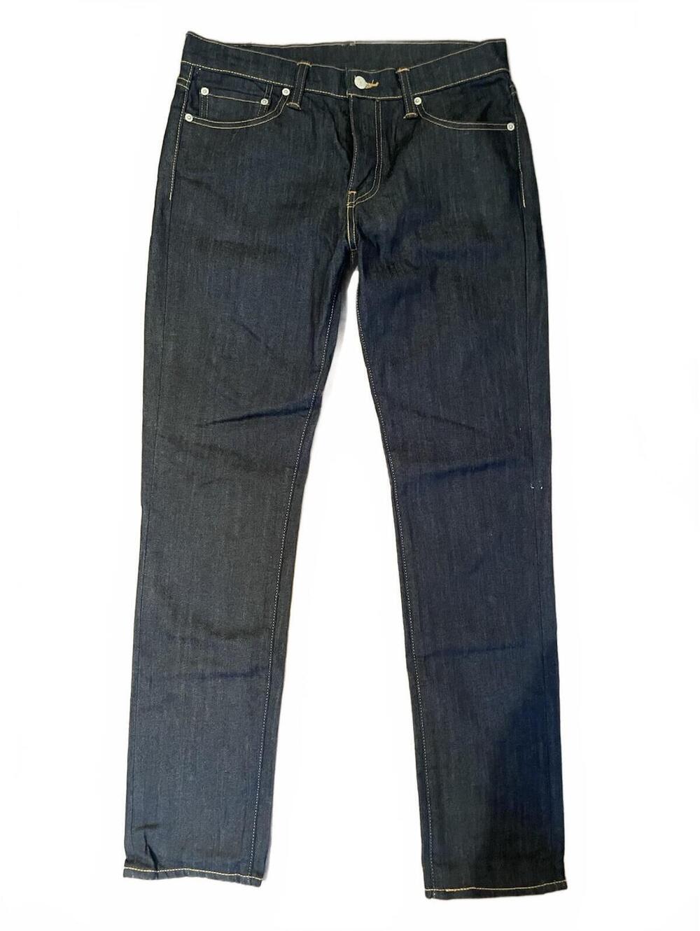 Levi's Men's Dark Wash Blue Denim Jeans Slim Skinny Fit Mid Rise 5-Pocket